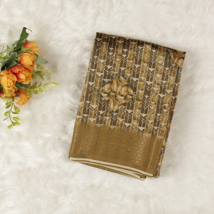 Paper Silk Saree | Mustard | PX0008