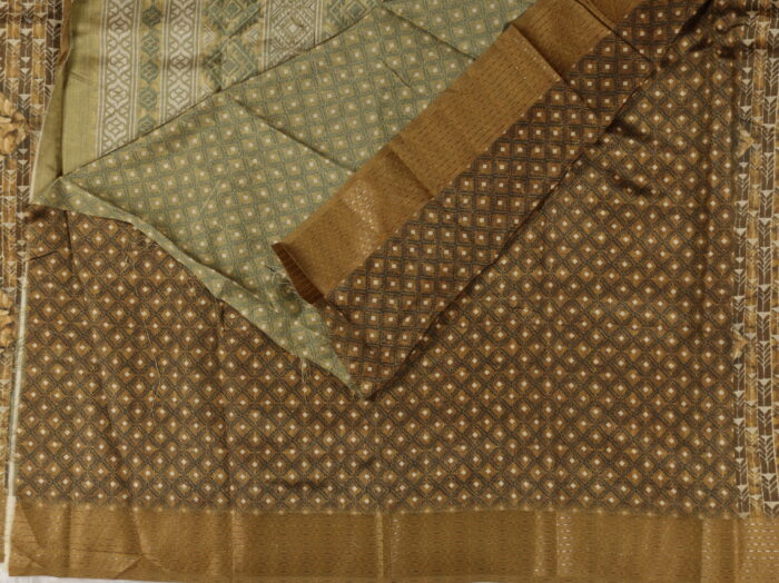 Paper Silk Saree | Mustard | PX0008