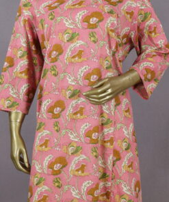 Angrakha Cotton Kurti | Pink | PM0003