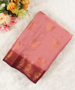 Beautiful Crape Butta Silk Saree | Pink | KV0006