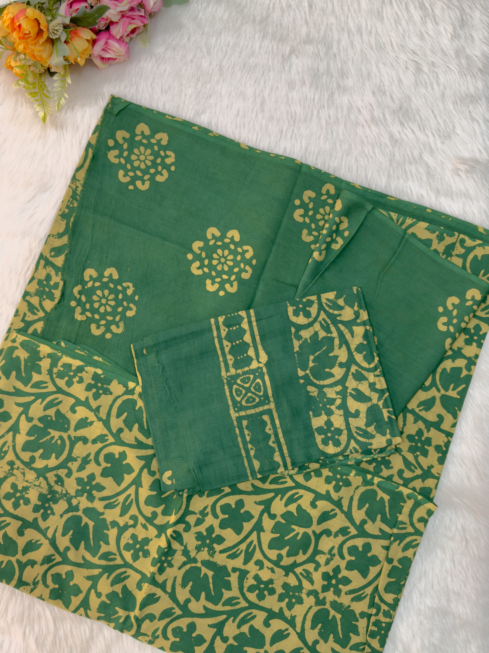 Pure Cotton Material with bottom and dupatta. 