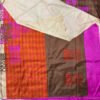 Beautiful crepe silk saree with multicolour designs with  blouse.