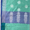 Beautiful cotton silk saree with silver zari weaves