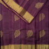 Beautiful tussar cotton saree with leaf design and golden zari border with running blouse.