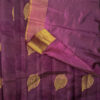 Beautiful tussar cotton saree with leaf design and golden zari border with running blouse.