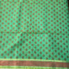 Beautiful cotton saree butta design with zari border and blouse.