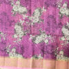 Beautiful cotton saree with floral design  running blouse.