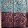 Beautiful silk saree with floral zari weaves and stones comes with contrast border, blouse and pallu.