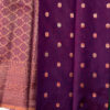 Beautiful silk saree with floral zari weaves and stones comes with contrast border, blouse and pallu.