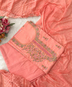 Pure cotton material has embroidery work in neck pattern , with beautiful designs.