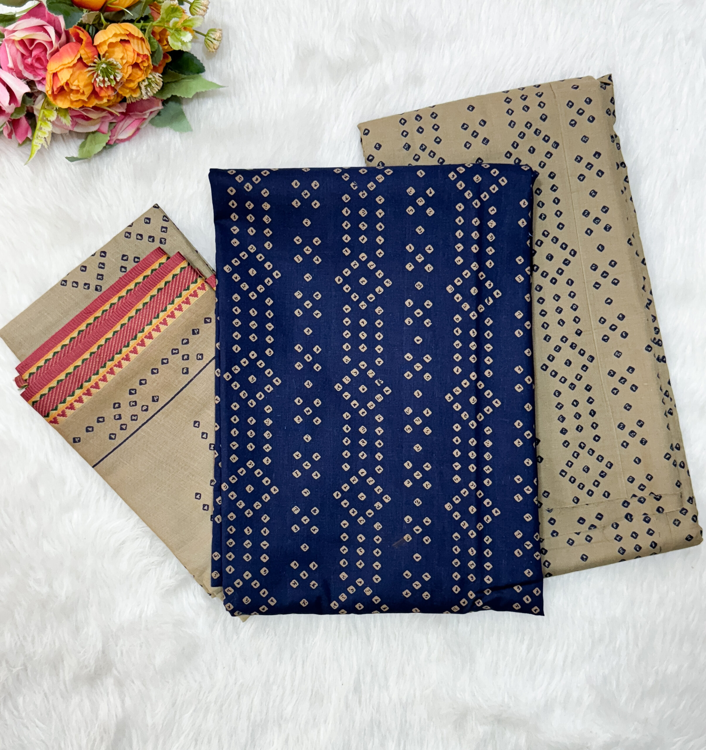 Pure Cotton Material with pant and dupatta