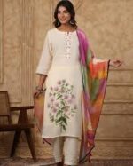 Ethnic Linen Cotton Salwar Set