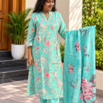 Angrakha Linen Salwar Set for women