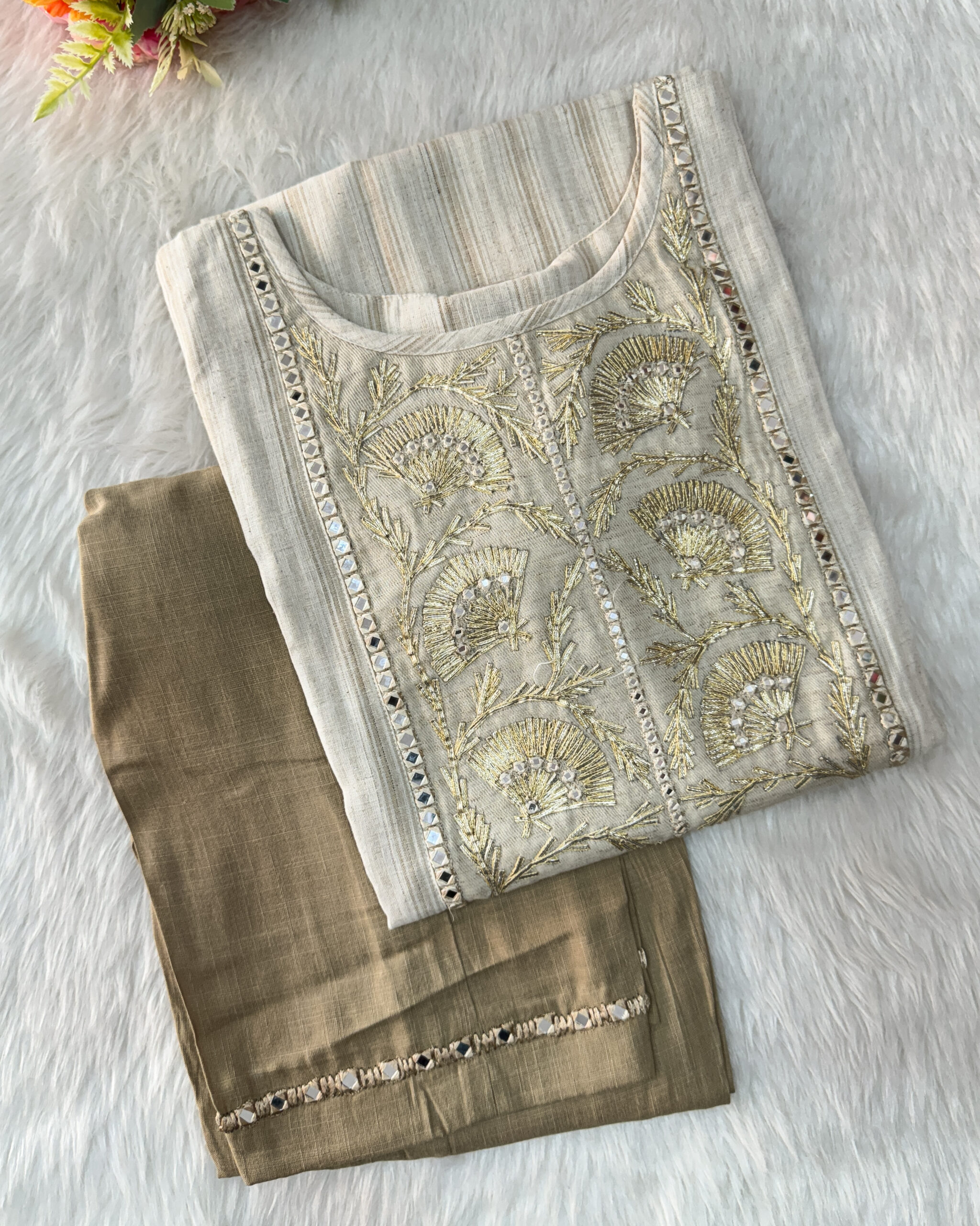 Wonderful Cotton Kurta Pant Set