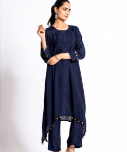 Stunning Asymmetrical Kurta Pant Set