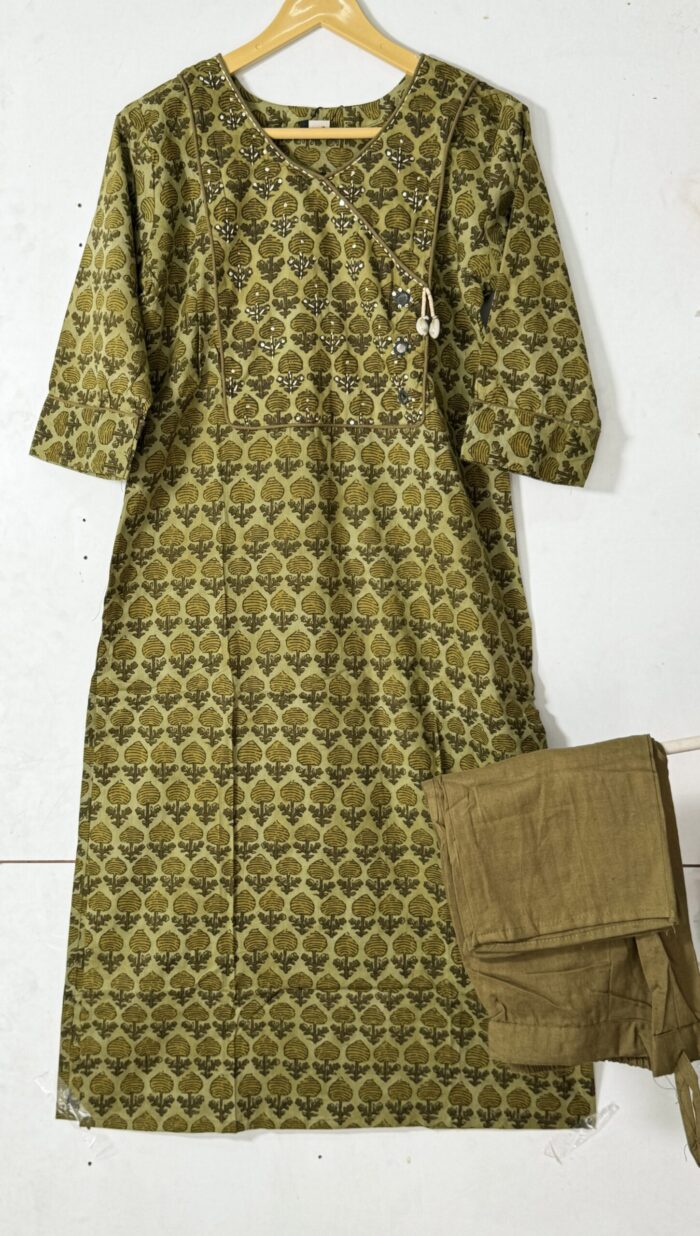 Fantastic Angrakha Kurta Pant Set
