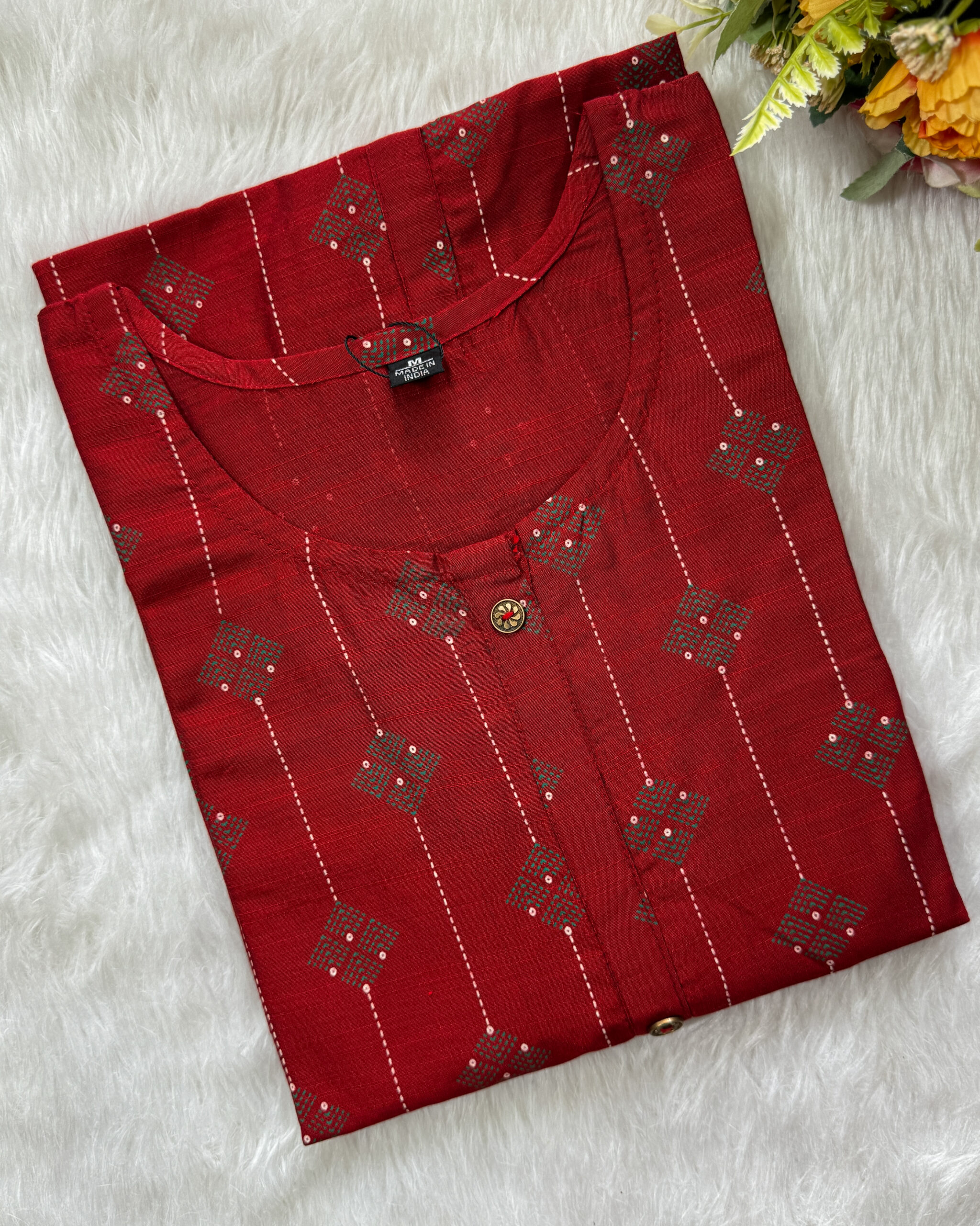 Stylish A-line Silk Cotton Kurti