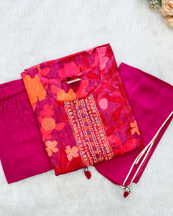 Party Wear Muslin Salwar Set