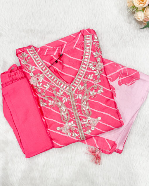 Ethnic Wear Salwar Set | Pink | MT0003