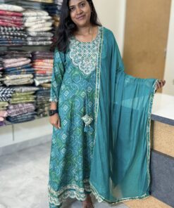 Trending Rayon Salwar Set | Peacock Green | SU0063