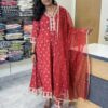 Anarkali Cotton Salwar Set | Red | SU0003 U