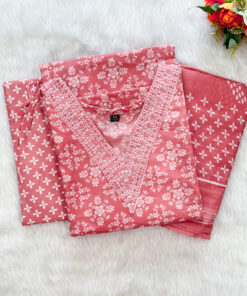 Casual Wear Cotton Salwar Set | Pink | MC2672BB