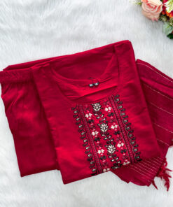 Office Wear Salwar Set | Maroon | VK0015A