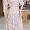 Office Wear Cotton Gown | Pink | JY0023B