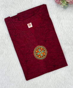 Casual Wear Cotton Short Top | Maroon | 10