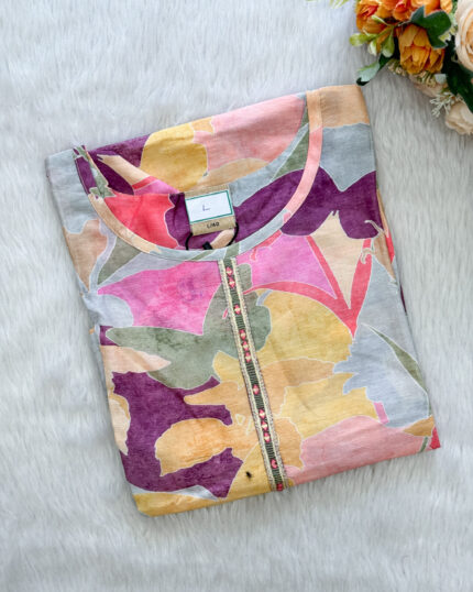 Office Wear Muslin kurti | Multicolor | DD0306