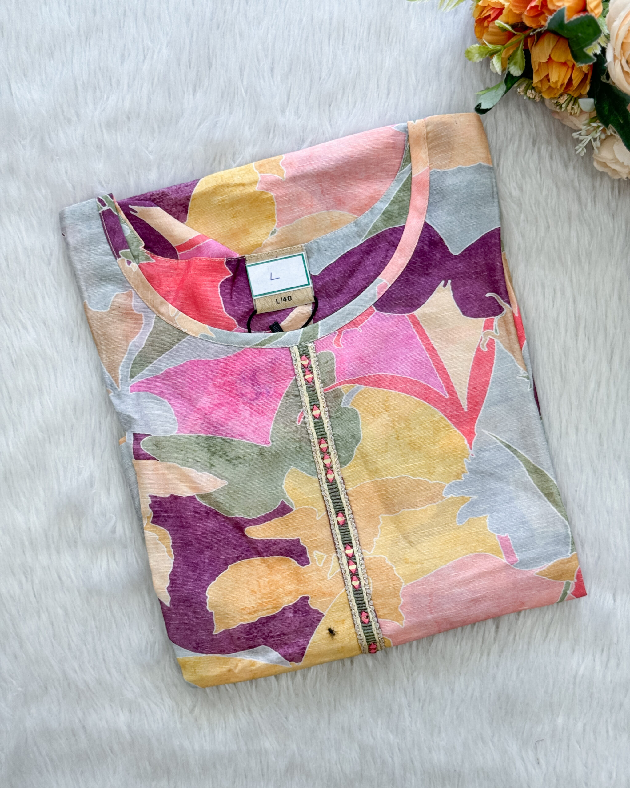 Office Wear Muslin kurti | Multicolor | DD0306