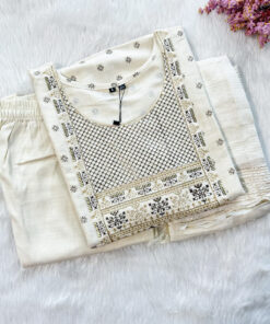 Office Wear Salwar Set | White | VK0015D