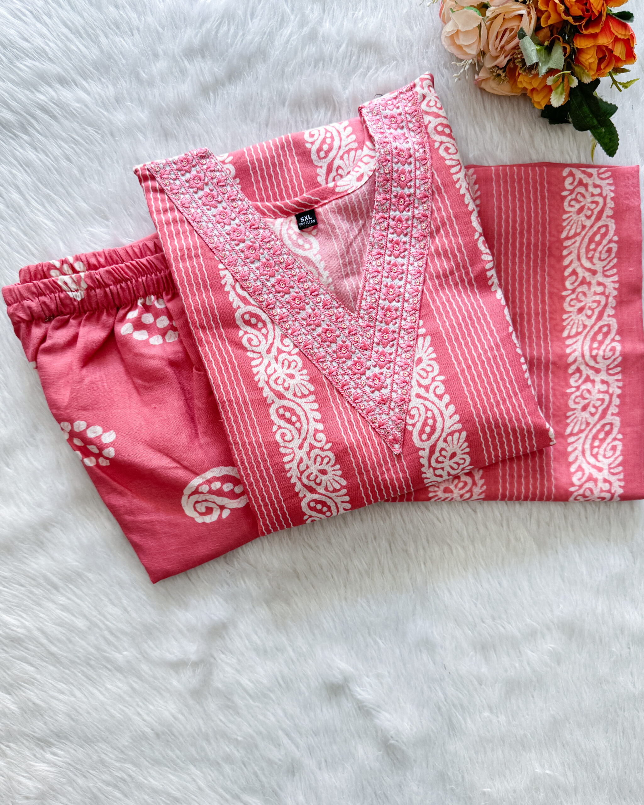 Office Wear Cotton Salwar Set | Pink | MC2634BA