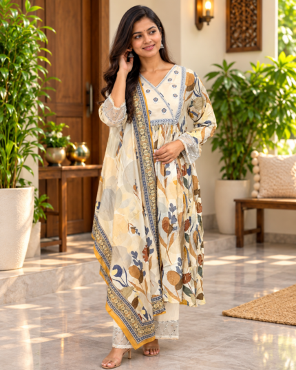 Soft Angrakha Muslin Salwar Set for women