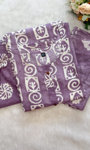 Office Wear Cotton Salwar Set | Lavender | MC2495C
