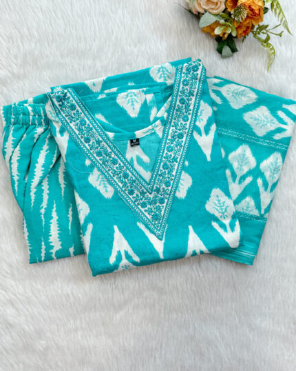Regular Wear Cotton Salwar Set | Blue | MC2596D