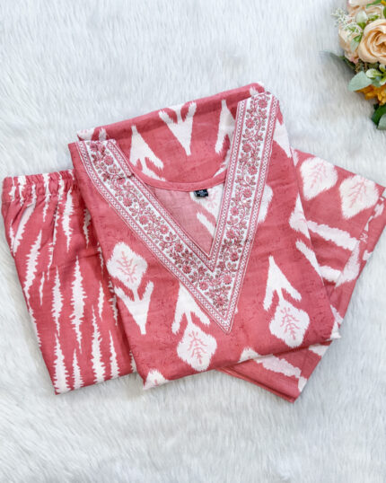 Regular Wear Cotton Salwar Set | Pink | MC2596B