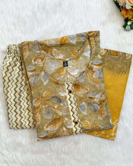 Regular Wear Cotton Salwar Set | Honey | MC2836B