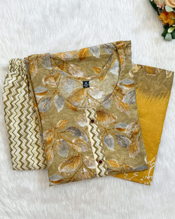 Regular Wear Cotton Salwar Set | Honey | MC2836B