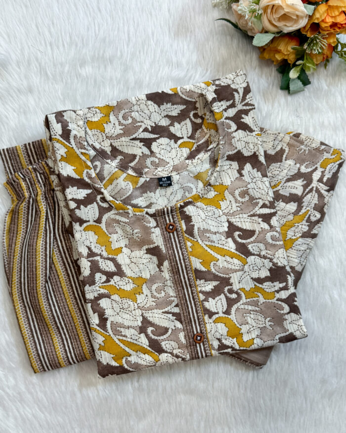 Regular Wear Cotton Salwar Set | Mustard | MC2896C