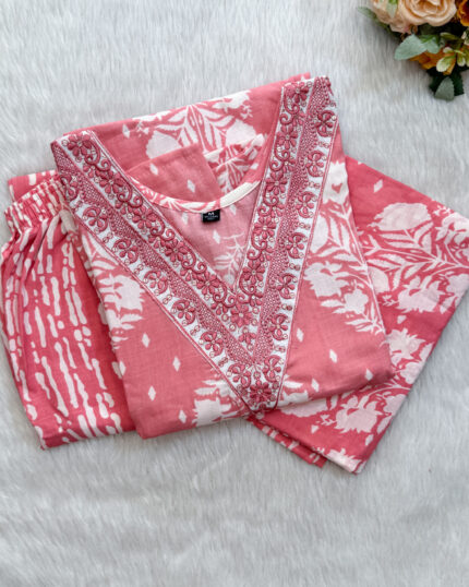 Regular Wear Cotton Salwar Set | Pink | MC2275A
