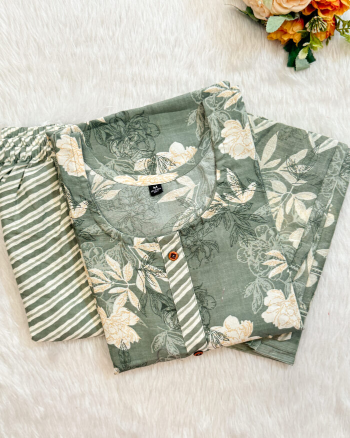 Regular Wear Cotton Salwar Set | Green | MC2817D