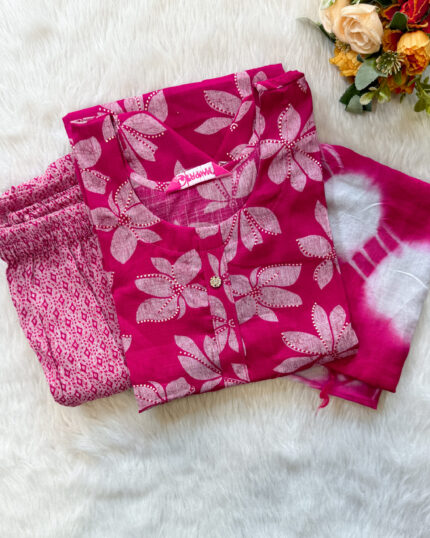 Casual wear Capsule Salwar Set | Pink | PC0002B