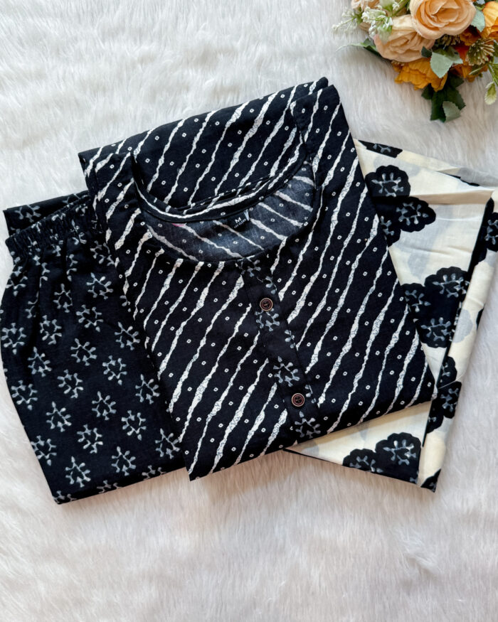 Regular Wear Cotton Salwar Set | Black | MC2490C