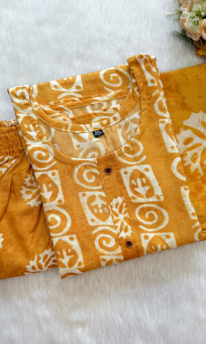 Office Wear Cotton Salwar Set | Yellow | MC2495A