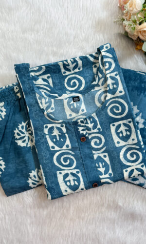 Office Wear Cotton Salwar Set | Blue | MC2495D