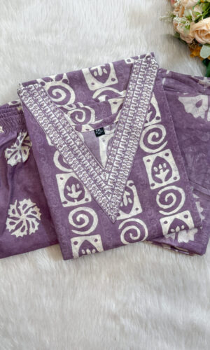 Regular Wear Cotton Salwar Set | Lavender | MC2528D