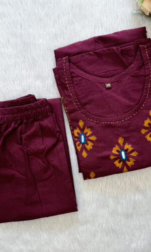 Anarkali Cotton Kurta Pant Set | RC0004E