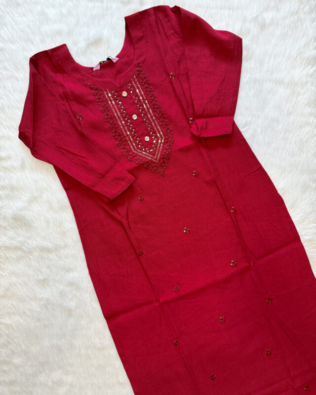 Slub Silk Kurti | RF0006B