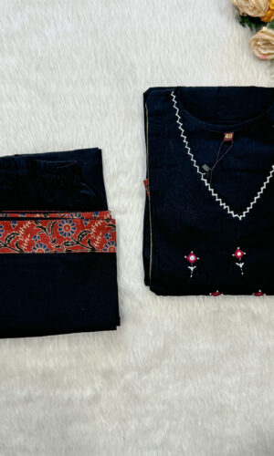 Anarkali Cotton Kurta Pant Set | RR0007C